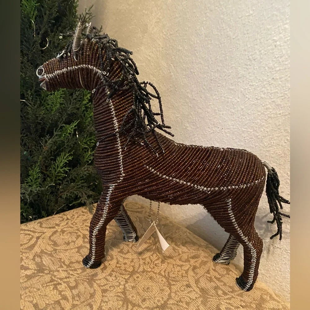 Beadworx Brown Horse with Black Tail and Mane. NWT. - Picture 1 of 11